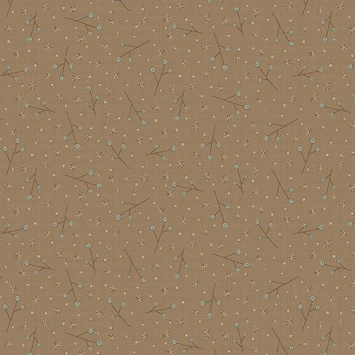 Henry Glass Fabric COCOA 3212-38, from Down Tinsel Lane Collection by Anni Downs