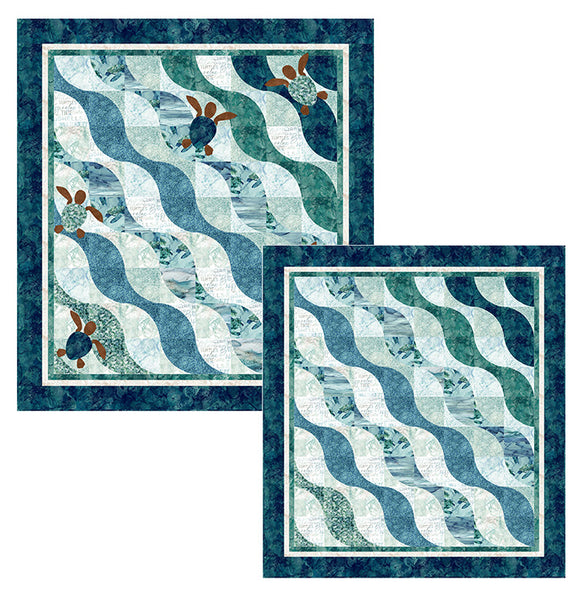 Pattern RIDING THE WAVES - PTN3251 by THE SWEET TEA GIRLS PATTERNS Design featuring SEA BREEZE collection by Northcott
