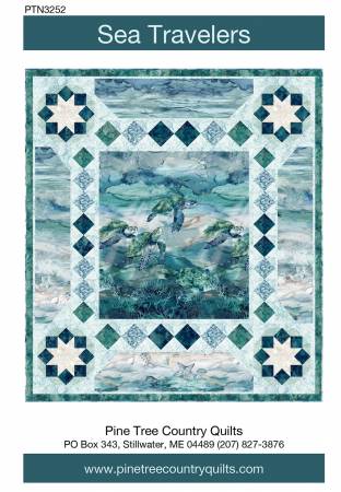 Pattern SEA TRAVELER - PTN3252 by PINE TREE COUNTRY QUILTS  featuring SEA BREEZE collection by Northcott
