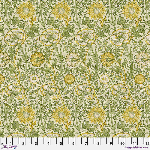 Fabric Mini Pink & Rose - Sunflower from EMERY WALKER Collection, Original Morris & Co for Free Spirit, PWWM076.SUNFLOWER