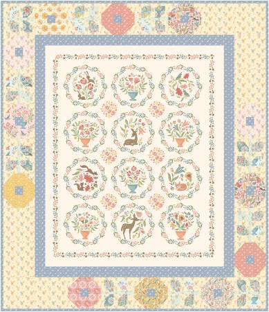 Quilt Pattern QUAIL HOLLOW by Poppie Cotton featuring WILDWOOD DWELLINGS Fabric Collection by Sheri McCulley for Poppie Cotton # WDP23152