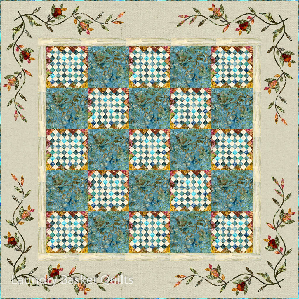 Pattern DANCING IN THE RAIN by Edyta Sitar from Laundry Basket Quilts, LBQ-0324