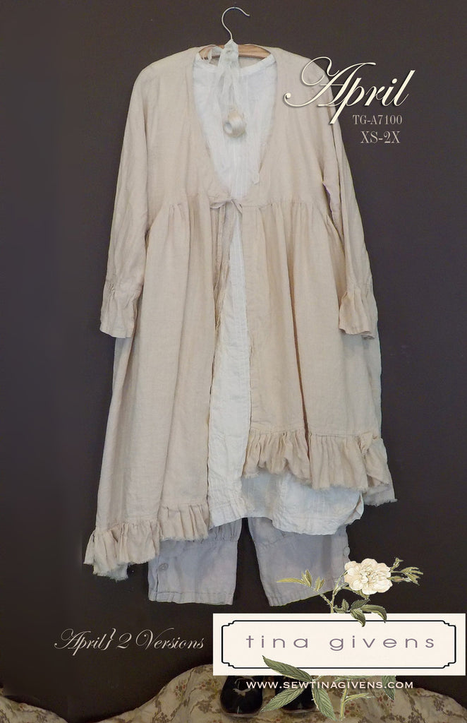 Sewing Pattern from Tina Givens, APRIL Ruffle or Cross Over Jacket, TG-A7100