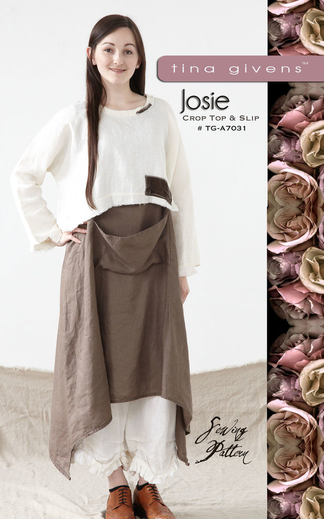 Sewing Pattern from Tina Givens, JOSIE Crop Top and Slip, TG-A7031