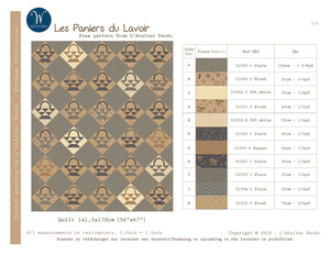 Les Paniers du Lavoir by Windham Fabrics -- Free Pattern
