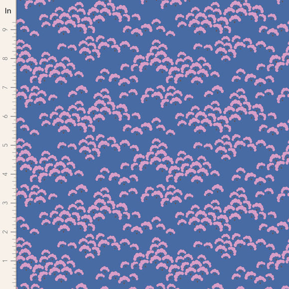 Tilda Fabric COTTON BLOOM BLUEBERRY from Bloomsville Collection, TIL100510
