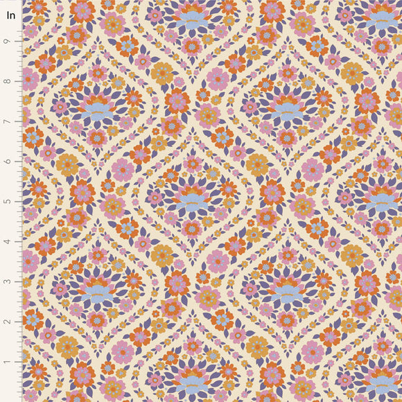 Fabric WALLFLOWER, BIANCA THISTLE by TILDA, TIL100620
