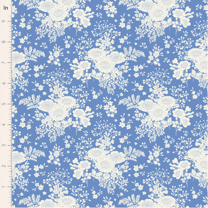 SOMETHING BLUE Collection by TILDA, Fabric ISOLDE CORNFLOWER, TIL100663