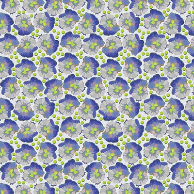 Fabric PANSY BLUE from WHIMSICAL FLOWER Collection from Hoffman Fabrics