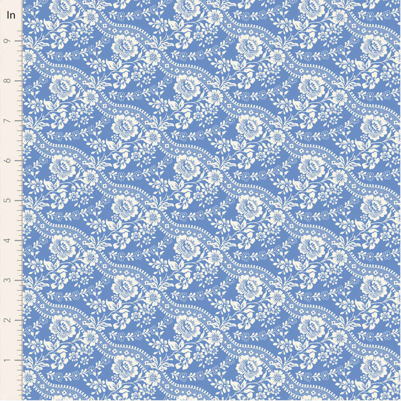 Fabric CELESTE BLUE, A BLENDER for SOMETHING BLUE Collection by TILDA, TIL110165