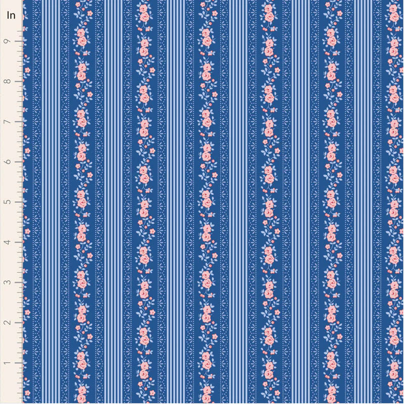 Fabric CLARAMAY DENIM, A BLENDER for SOMETHING BLUE Collection by TILDA, TIL110167