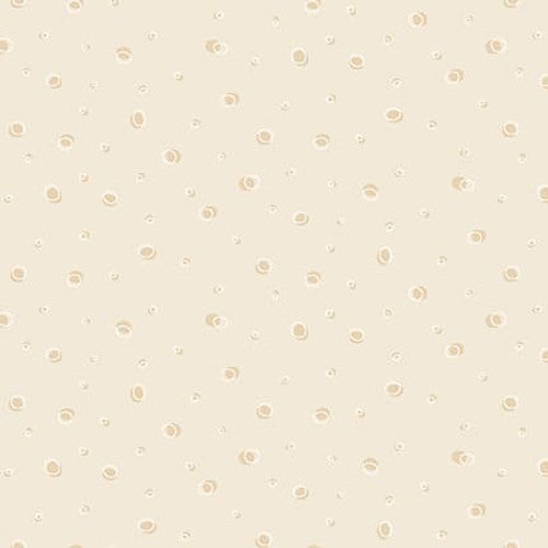 Henry Glass Fabric 3217-44 LT CREAM, from Down Tinsel Lane Collection by Anni Downs