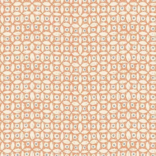 Henry Glass Fabric LEAF AND BERRY 3320-35 ORANGE, from Simply Be Collection by Anni Downs