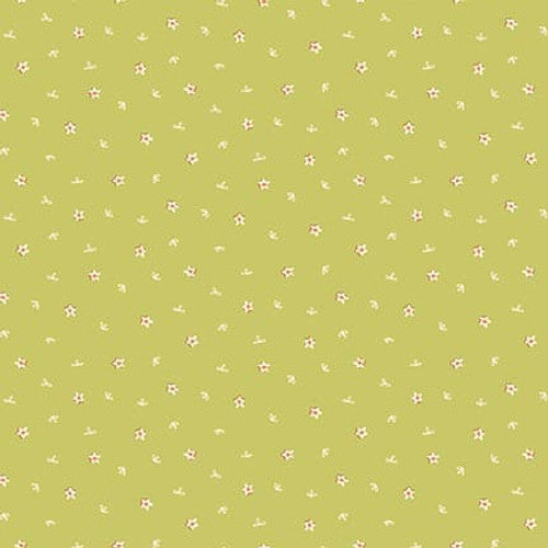 Henry Glass Fabric SEEDLING 3321-66 GREEN, from Simply Be Collection by Anni Downs