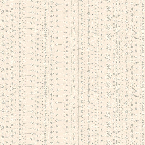 Henry Glass Fabric DAISY CHAIN 3325-44 CREAM, from Simply Be Collection by Anni Downs
