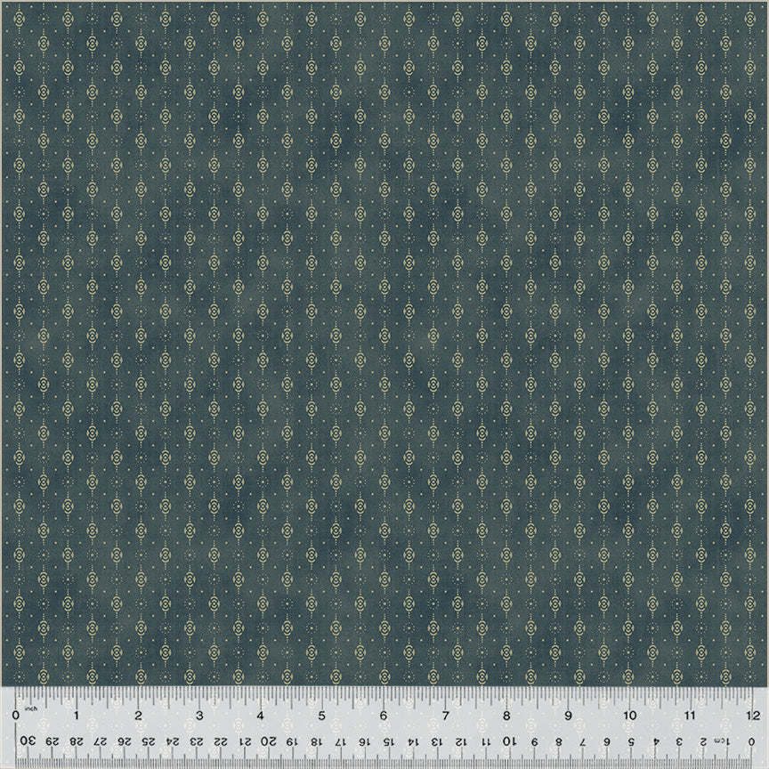 Fabric FOULARD STRIPE NAVY from GARDEN TALE Collection by Jeanne Horton 51190A-7