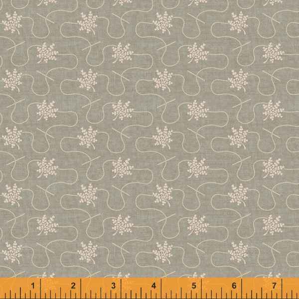 Quilting Fabric DILLYDALLY from Traveler Collection by Jeanne Horton. 52914-9 Fog