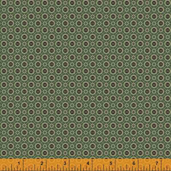 Quilting Fabric ROUNDABOUT from Traveler Collection by Jeanne Horton. 52915-10 Kale