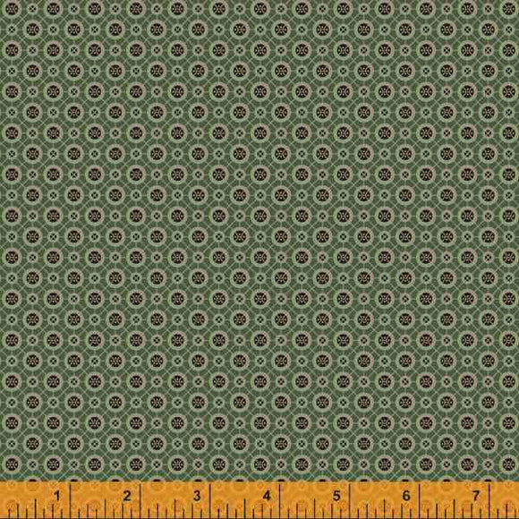 Quilting Fabric ROUNDABOUT from Traveler Collection by Jeanne Horton. 52915-10 Kale