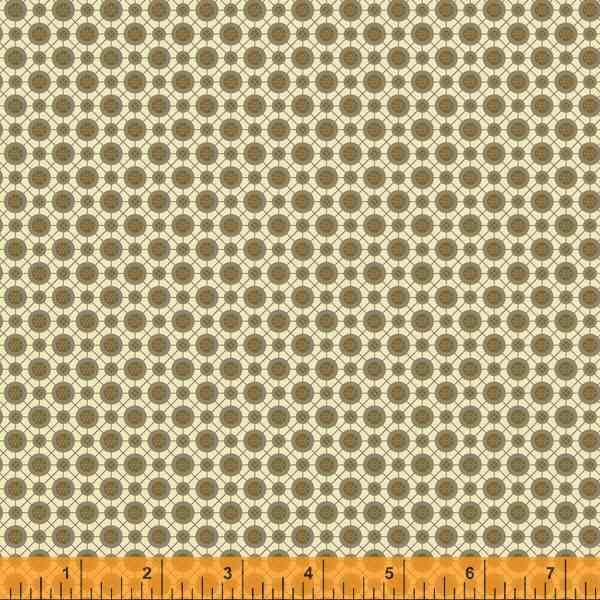 Quilting Fabric ROUNDABOUT from Traveler Collection by Jeanne Horton. 52915-8 Beechnut