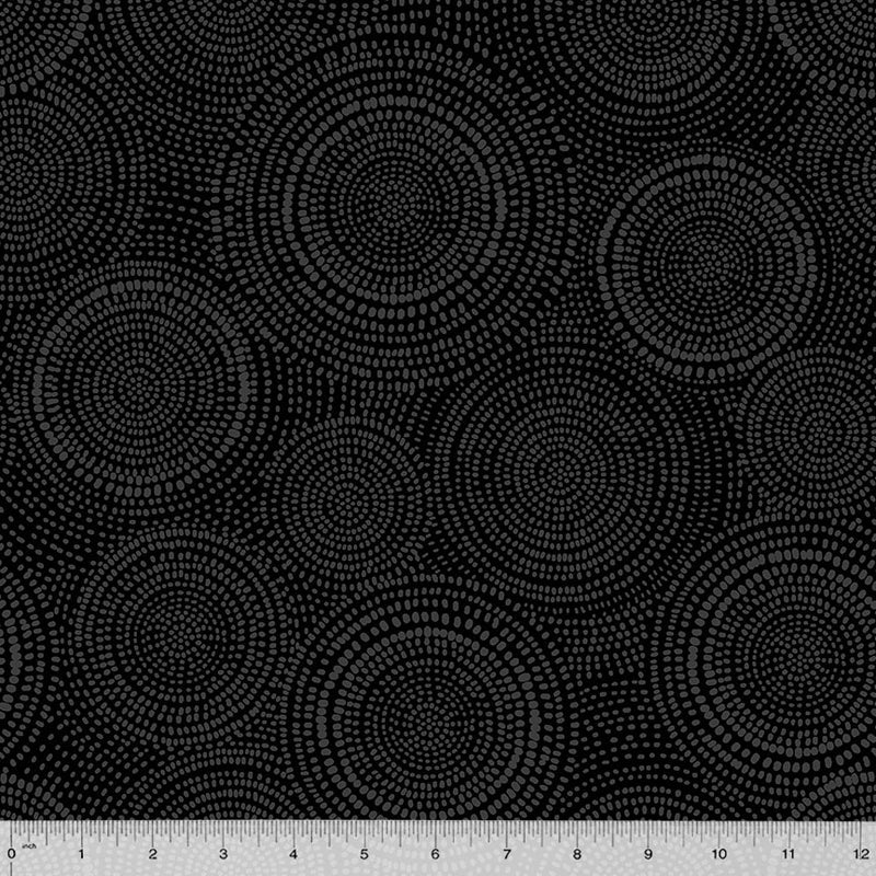 Cotton Fabric RADIANCE Basics, BLACK From Windham Fabrics, 53728W-2
