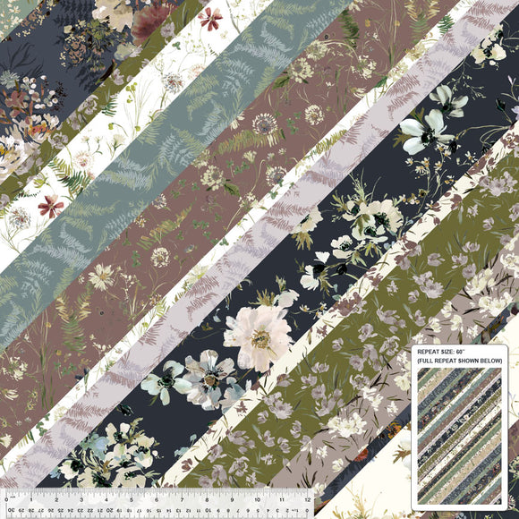 Cotton Fabric, STRIP STARTER MULTI, 53783D-1, Perennial Collection by Kelly Ventura for Windham Fabrics