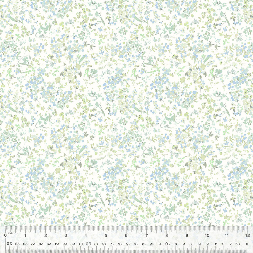 Cotton Fabric, WILDFLOWER, BABY'S BREATH, 53808-12, FLORET Collection by Kelly Ventura for Windham Fabrics