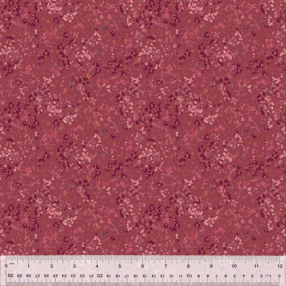 Cotton Fabric, WILDFLOWER, ROSE, 53808-5, FLORET Collection by Kelly Ventura for Windham Fabrics