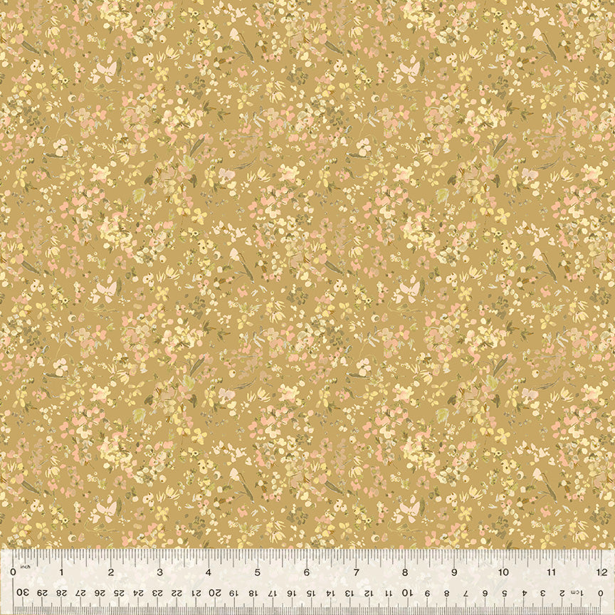 Cotton Fabric, WILDFLOWER, CHAMOMILE, 53808-8, FLORET Collection by Kelly Ventura for Windham Fabrics