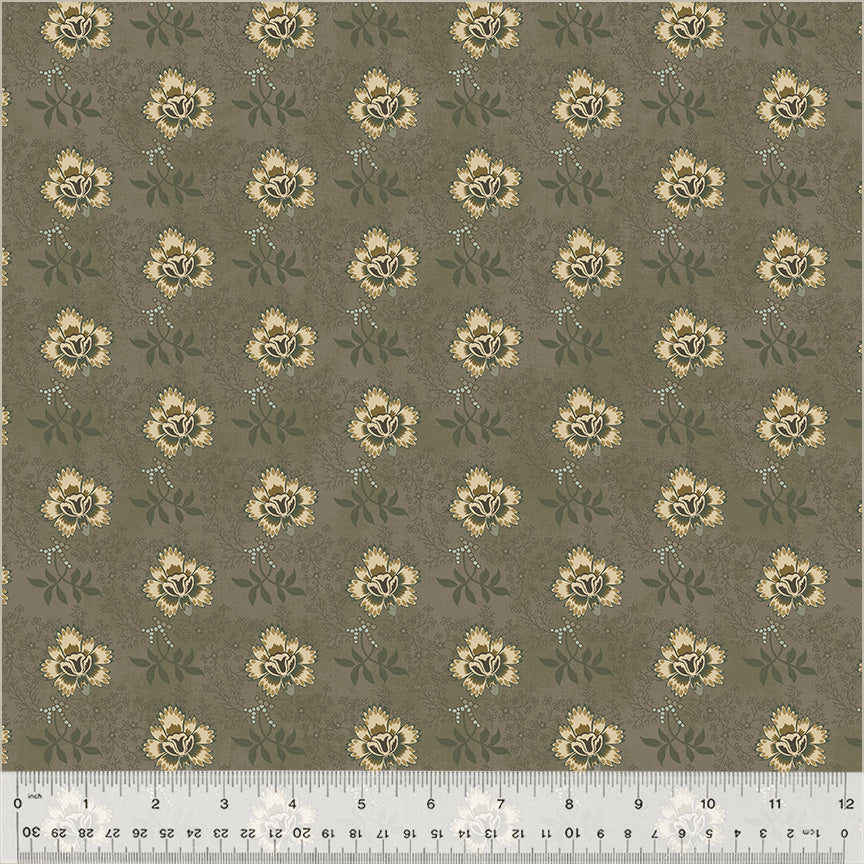 Fabric GARDEN ROW FOSSIL from GARDEN TALE Collection by Jeanne Horton 53825-9