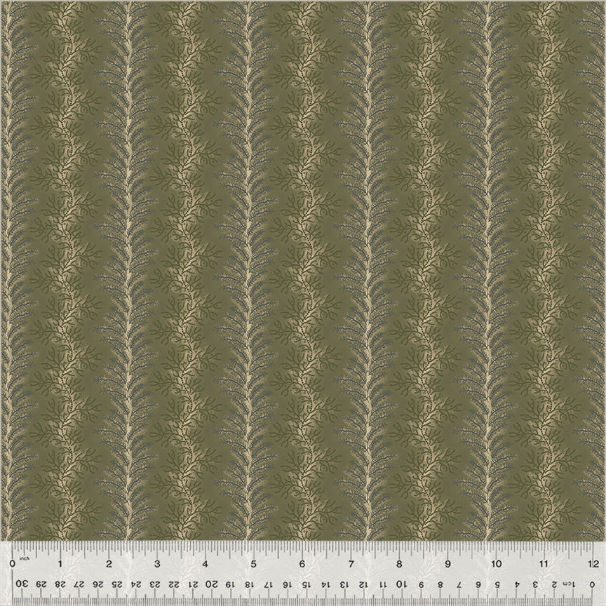 Fabric FERN STRIPE CELADON from GARDEN TALE Collection by Jeanne Horton 53826-21