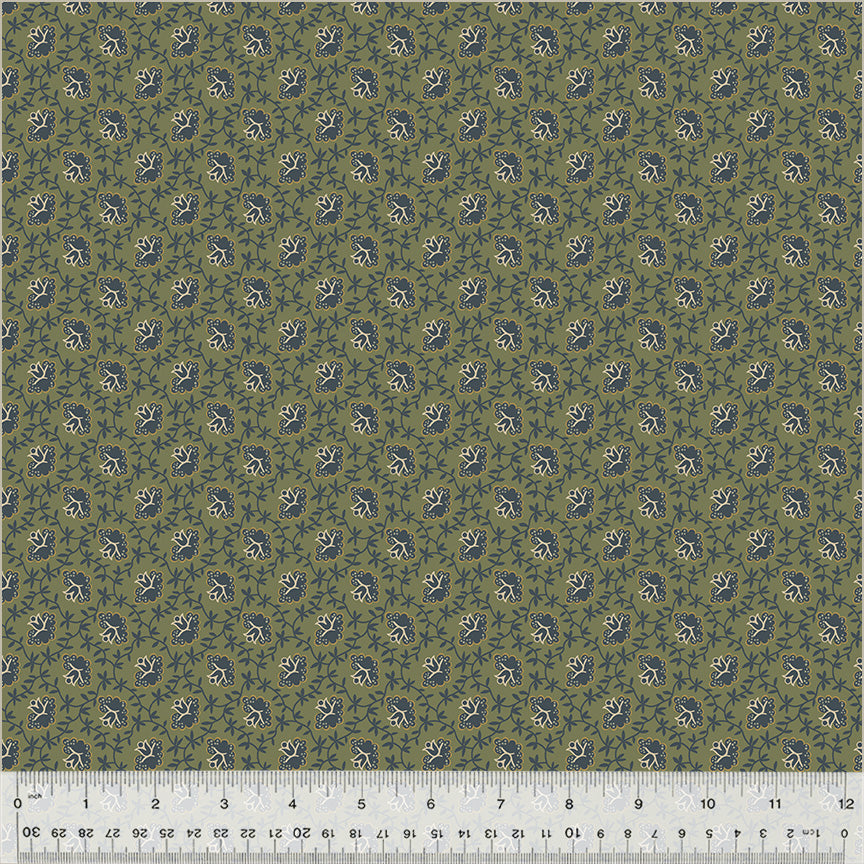 Fabric INTERTWINE OLIVE from GARDEN TALE Collection by Jeanne Horton 53830-23