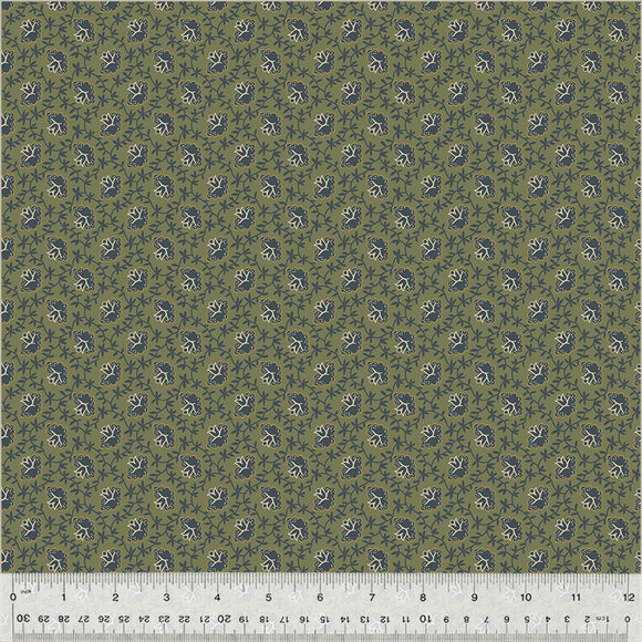 Fabric INTERTWINE OLIVE from GARDEN TALE Collection by Jeanne Horton 53830-23
