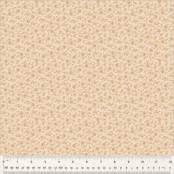 Petite Jeanne Collection, BLOOM AWAY ALMOND Quilting Fabric from L'Atelier Perdu for Windham Fabrics, 53945-7