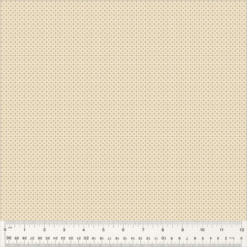 Petite Jeanne Collection, STITCH IVORY Quilting Fabric from L'Atelier Perdu for Windham Fabrics, 53947-1