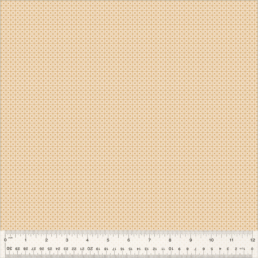 Petite Jeanne Collection, STITCH ALMOND Quilting Fabric from L'Atelier Perdu for Windham Fabrics, 53947-7