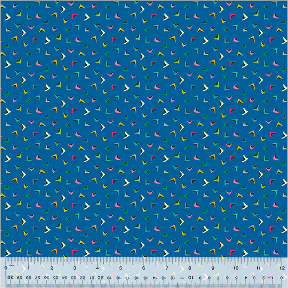 Cotton Fabric FLUTTER BLUE from BOTANICA Collection, Windham Fabrics, 54019-14