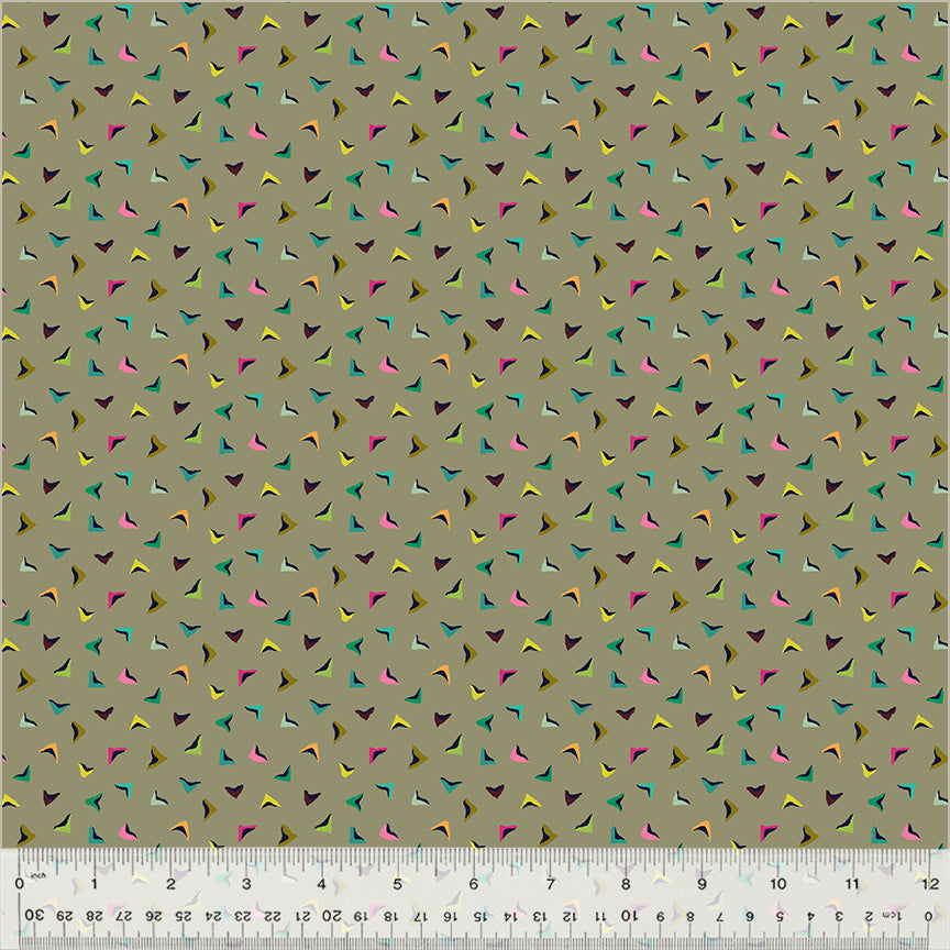 Cotton Fabric FLUTTER MUSHROOM from BOTANICA Collection, Windham Fabrics, 54019-2