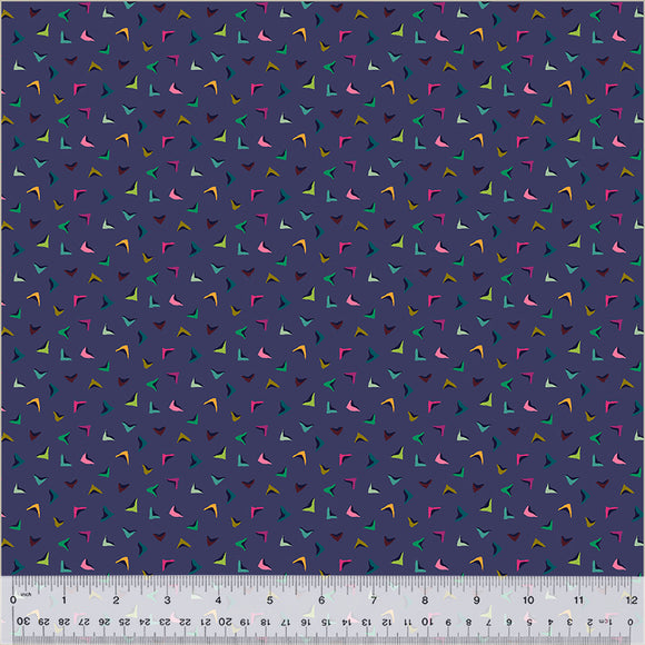 Cotton Fabric FLUTTER INDIGO from BOTANICA Collection, Windham Fabrics, 54019-3