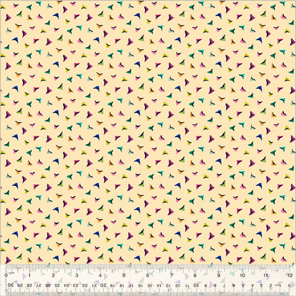 Cotton Fabric FLUTTER MACADAMIA from BOTANICA Collection, Windham Fabrics, 54019-5