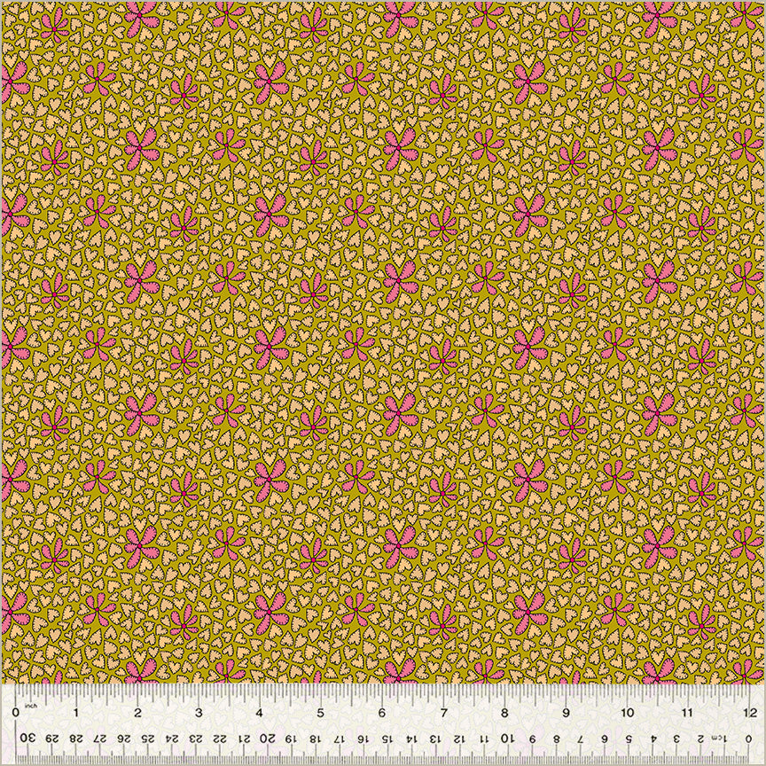 Cotton Fabric 54304D-7 DAZZLE Mustard from Twilight Collection by Sally Kelly for Windham Fabrics