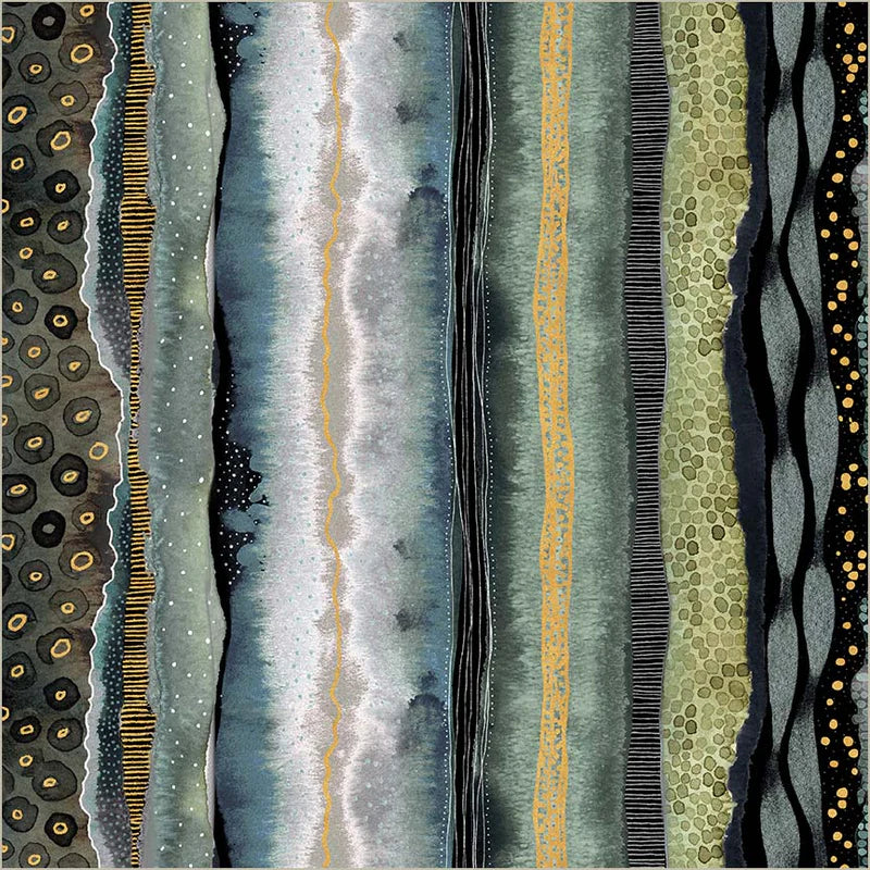 Fabric STRATA, Labradorite, from FLORA and FORM Collection by Essoldo Designs for Windham, 54778DM-1