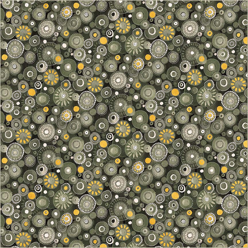 Fabric DOTTY, Phthalo Green, from FLORA and FORM Collection by Essoldo Designs for Windham, 54781DM-4