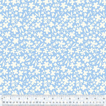 Cotton Fabric SOFT MINI-VINE 54794-6 Sky, MERRY-GO-ROUND Collection from Whistler Studios for Windham