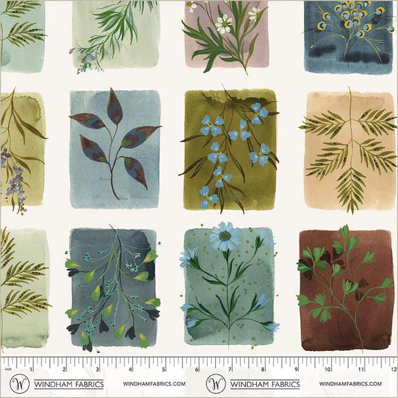 Cotton Fabric TINY BOTANICALS 54873D-5 Linen, Bloomfield Collection by Kelly Ventura for Windham