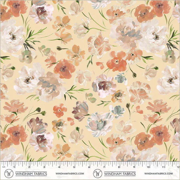 Cotton Fabric RUNUNCULUS 54874D-8 Blush, Bloomfield Collection by Kelly Ventura for Windham
