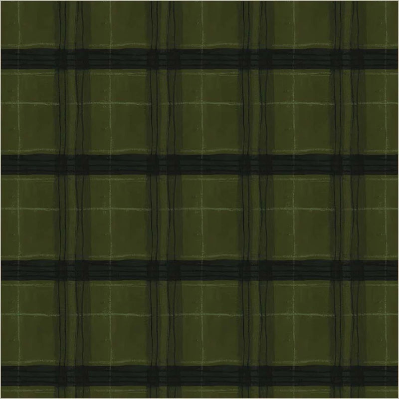 Fabric WINDOW PANE PLAID,  54922D-7 Piney from Marcia Derse's THE PLAID ONE Collection for Windham