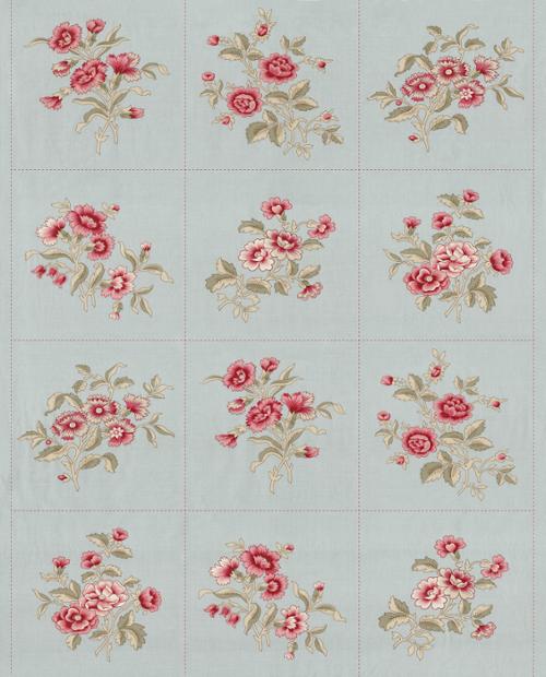 Cotton Fabric, ANTOINETTE PANEL CIEL BLUE 13958 13 by French General for Moda Fabrics