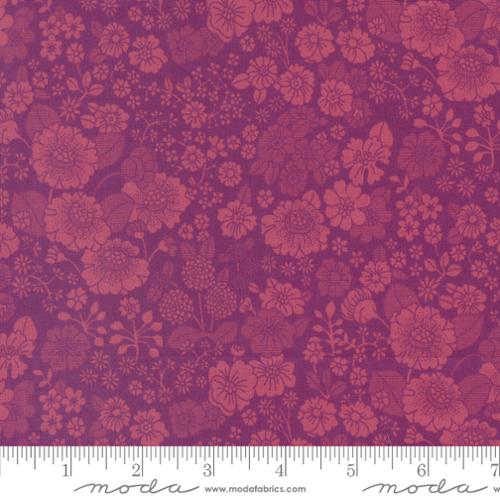 Cotton Fabric CHELSEA GARDEN LAWNS Plum 33745 20LW by Moda Fabrics