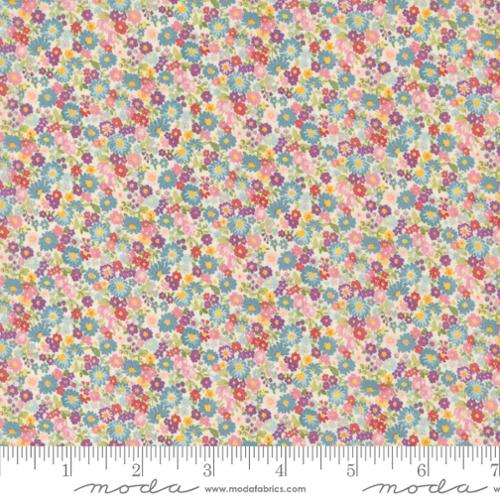 Cotton Fabric CHELSEA GARDEN LAWNS Porcelain Multi 33746 11LW by Moda Fabrics